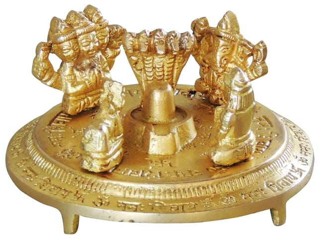 Brass Showpiece Shivling Idol Statue  - 3.5*3.5*2 inch (BS1055 C)