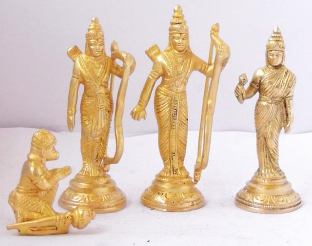 Brass Showpiece Ram Darbar God Idol Statue  - 7*2*5.5 inch (BS1098 A)