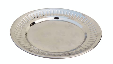 Pure Steel Plate, Dinner Plate Lining Half (25 Gaugae) - 8.5*8.5*1 inch (S081 B)