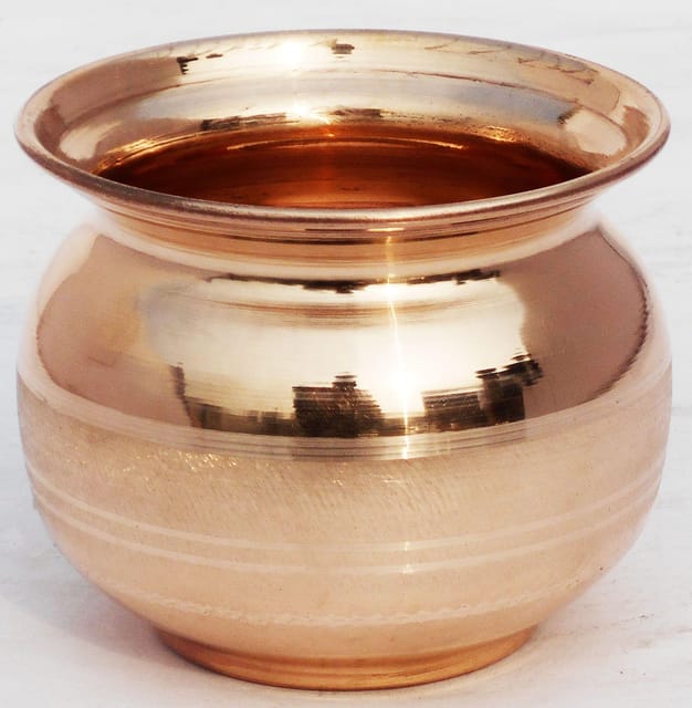 Copper Lota, 300 ML - 4.1*4.1*3.5 inch (Z390 D)