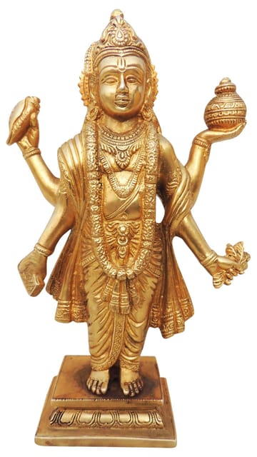 Brass Showpiece Dhanvantri Ji Statue  - 6.5*2.5*10.2 Inch (BS1268 D)