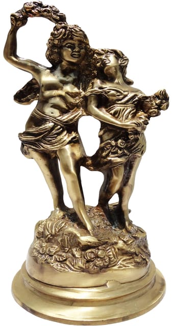 Brass Showpiece Lady Stute  Statue - 6*6.5*14 Inch (BS069 B)