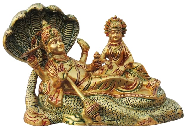Brass Showpiece Vishnu Statue - 11*4*6.6 Inch (BS842 D)