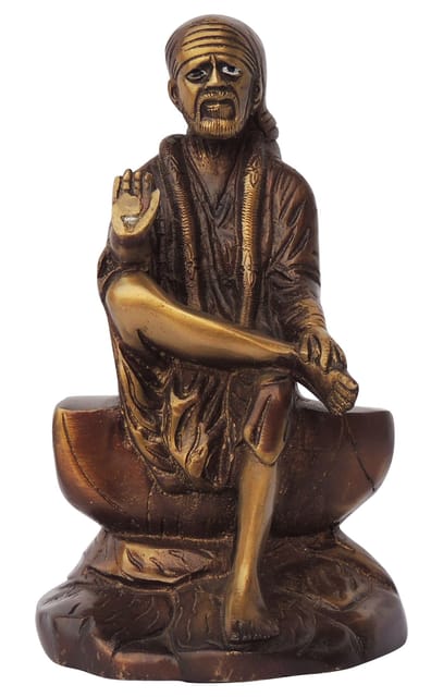 Brass Showpiece Sai Baba God Idol Statue - 5*3.5*8.5 Inch (BS734 C )