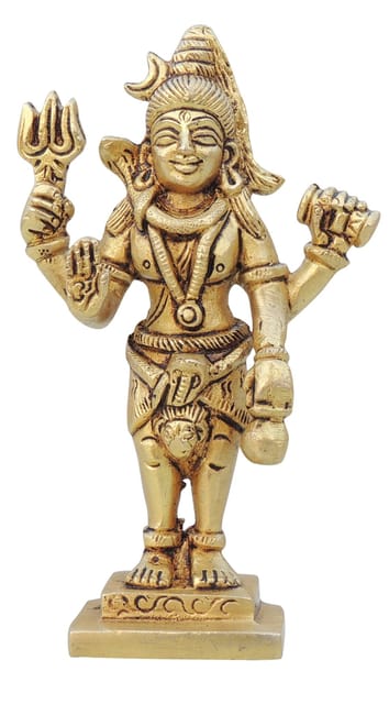 Brass Showpiece Shiv Ji God Idol Statue - 2.6*1*4.5 Inch (BS1363 C)