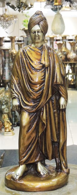 Brass Showpiece Vivekanand Ji Statue - 6*4.5*16 Inch (BS1354 D)