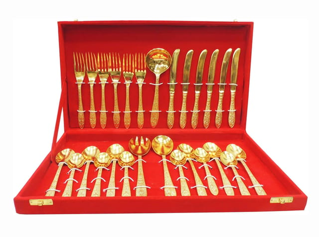 Brass Showpiece Cutlery Set-(B274)