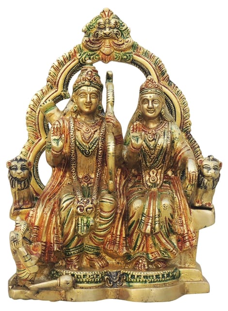 Brass Showpiece Ram Seeta ji Sitting Idol/ Statue -7*4*10 inch (BS1463 C)