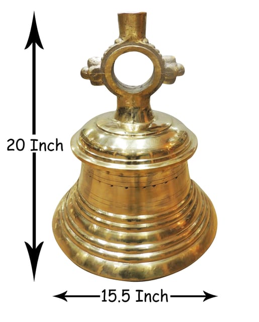 Brass Temple Hanging Bell ,Ghanta (41 Kg) - 15.5*15.5*20 inch (Z493 V)