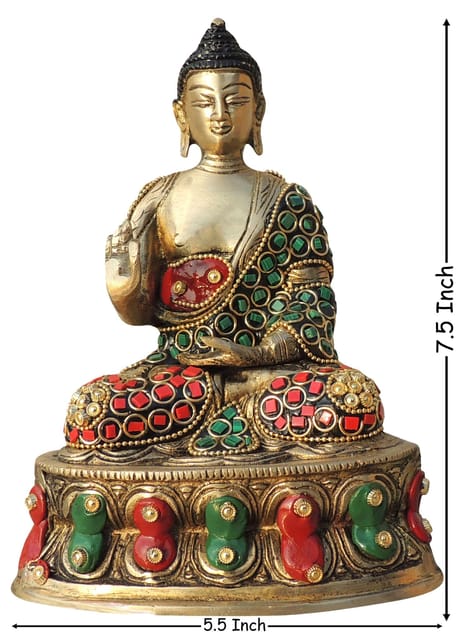 Brass Showpiece Buddha Ji God Idol Statue - 5.5*3.5*7.5 Inch (BS1547 C)