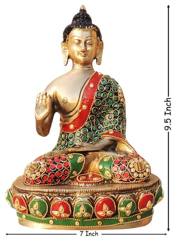 Brass Showpiece Buddha Ji God Idol Statue - 7*4.5*9.5 Inch (BS1547 D)
