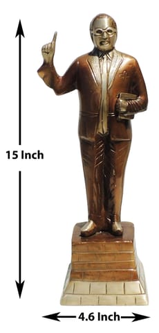 Brass Showpiece Ambedker Standing Statue - 4.6*4.5*15 inch (BS533 O)