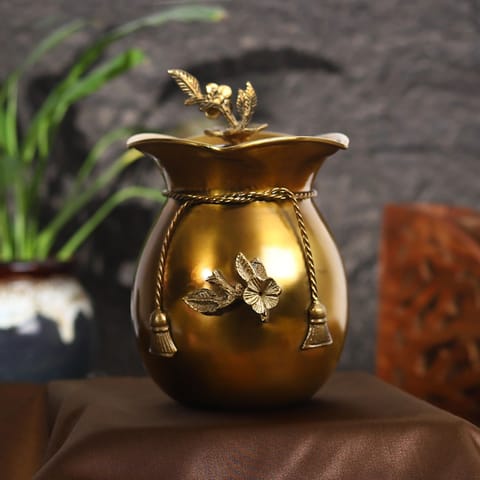 Brass Jar - 4*4*7.5 Inch (AT039 E)