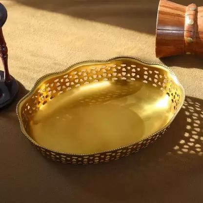 Brass Tray - 12.5*9*2.2 Inch (AT041 F)