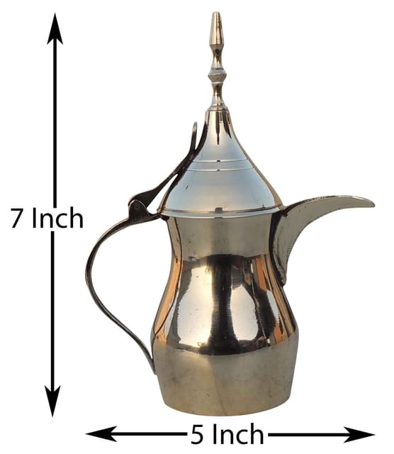 Brass Showpiece Arabic Dallah, Coffee tea Pot - 5*2.7*7 Inch (Z581 D)