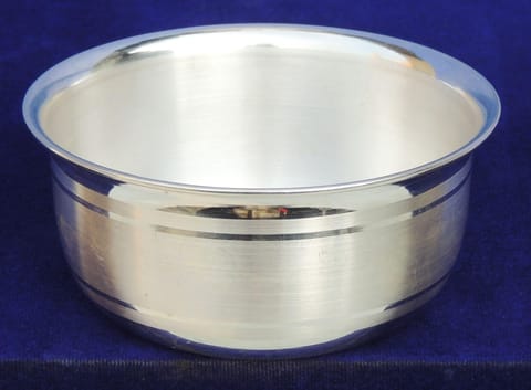 Pure Silver Katori, Bowl With 92.5 Hallmarked - 4*4*2 Inch (SL035 A)