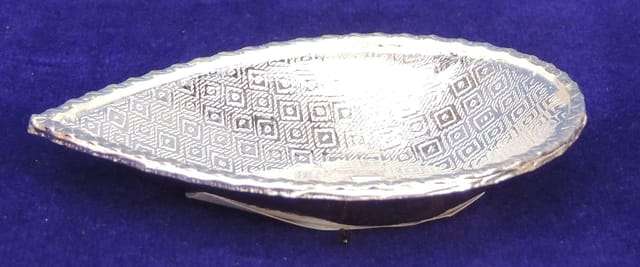 Pure Silver Table Decor Pan Deepak With 65 Hallmarked - 2.6*2.1*0.5 Inch (SL051 A)