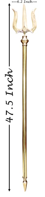 Brass Trishul - 6.2*2*47.5 Inch (Z138 H)