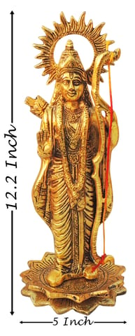 Aluminium Showpiece Ram Ji Statue - 5*5*12.2 Inch (AS430 G)