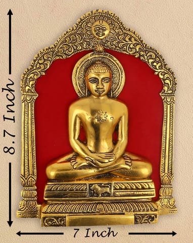 Aluminium Showpiece Mahaveer Ji Statue - 7*1.5*8.7 Inch (AS462 G)