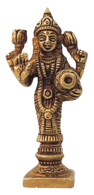 Brass Showpiece Laxmi Ji God Idol Statue - 1.6*1*3.5 Inch (BS1596 L)