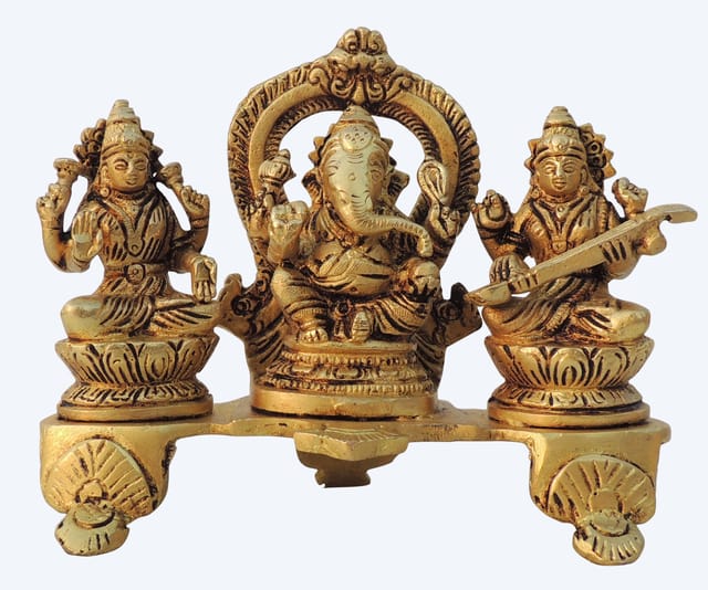 Brass Showpiece LGS God Idol Statue - 6.2*3*5.5 Inch (BS1485 G)