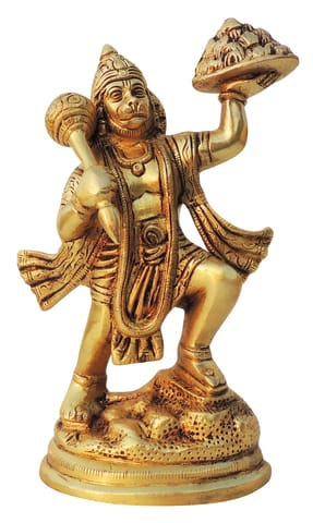 Brass Showpiece Hanuman Ji God Idol Statue - 5*3*8.5 Inch (BS1026 G)