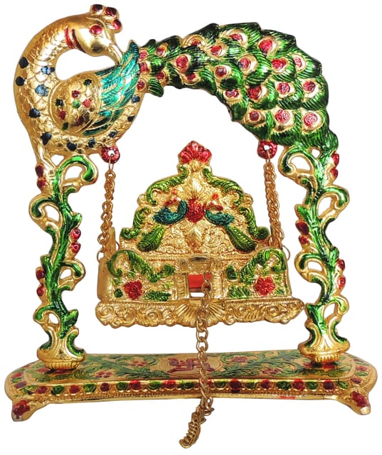 Aluminium Showpiece Laddu Gopla Jhula - 9*4*9.5 Inch (AS426 B)