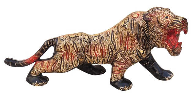 Brass Home Decorative Leopard Showpiece Statue - 14*14*6.6 Inch (AN256 B)