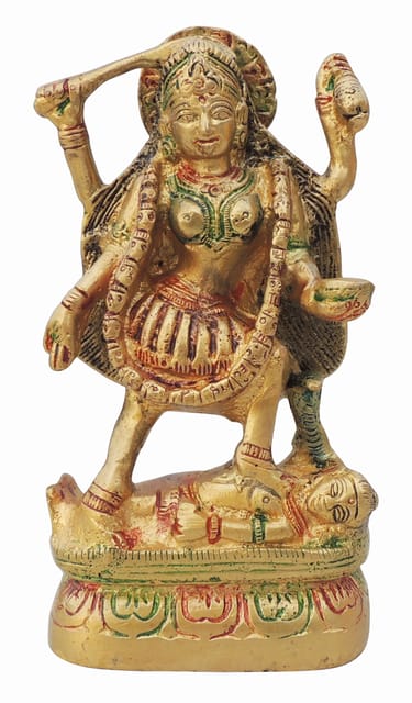 Brass Showpiece Kali Maa God Idol Statue - 3.2*1.5*6 Inch (BS954 D)