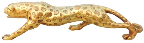 Brass Home Decorative Jaguar, Tendua, Jaguar Showpiece Statue - 23*5*5.5 Inch (AN266 G)