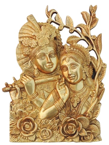 Brass Showpiece Radha Krishna God Idol Statue - 10.5*1*14 Inch (BS1634 D)
