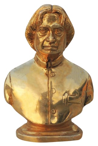 Brass Showpiece APJ Abdul Kalam Half Statue - 3.3*2*4.5 Inch (BS1631 C)