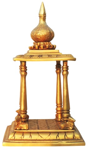 Brass Showpiece Mandir Temple  God Idol Statue - 7*7*13 Inch (BS1603 G)