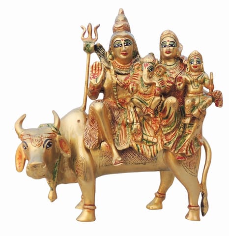 Brass Showpiece Shiv Parivar God Idol Statue - 9.5*4*11 Inch (BS493 C)
