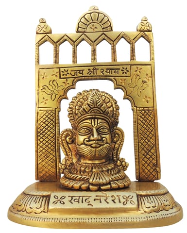 Brass Showpiece Khatu Shyam God Idol Statue - 4.6*2.6*6.2 Inch (BS1679 E)