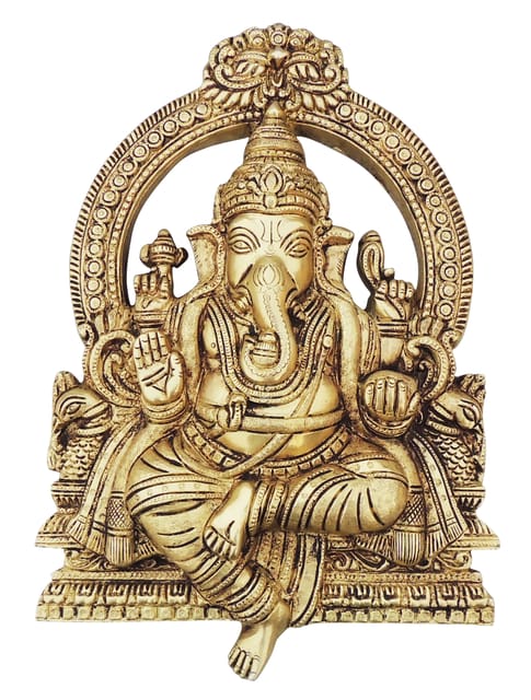 Brass Showpiece Ganesh Ji God Idol Statue - 8*1.5*11.5 Inch (BS1640 D)