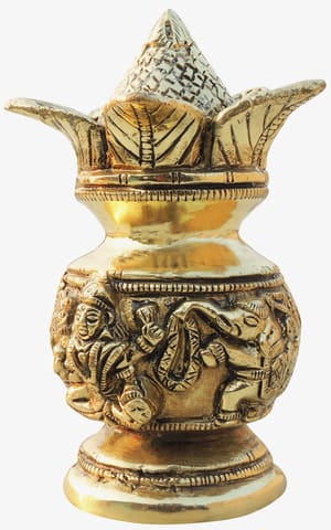 Brass Showpiece Kalash Statue - 3*3*6.5 Inch (BS1082 C)