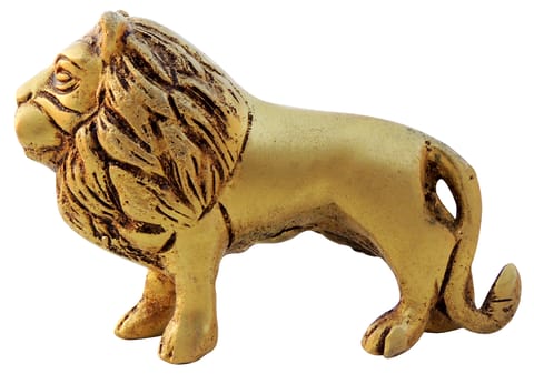 Brass Home Decorative Lion Standing  Showpiece Statue - 3.5*1.2*2.5 Inch (AN265 C)