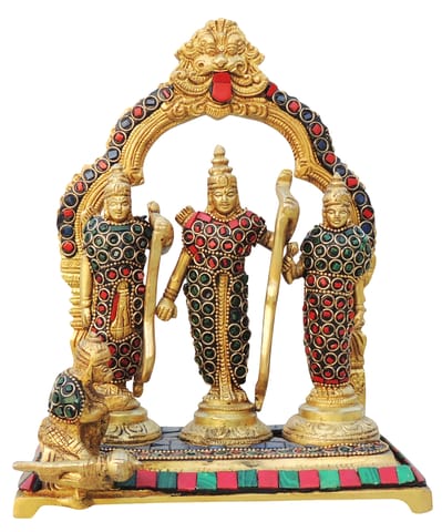 Brass Showpiece Ram Darbar God Idol Statue - 7.2*4.5*9 Inch (BS837 B)