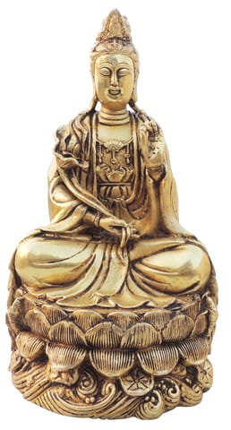 Brass Showpiece Buddha New Design God Idol Statue - 6*5.5*11 Inch (BS1651 E)