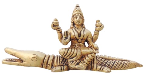 Brass Showpiece Ganga Ji God Idol Statue - 5.5*1.5*2.7 Inch (BS814 B)