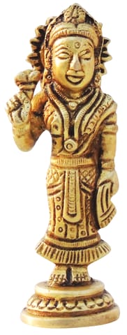 Brass Showpiece Radha God Idol Statue - 1.3*1*3.2 Inch (BS1672 R)