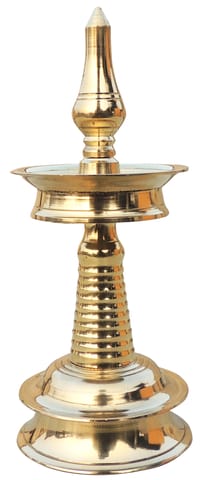 Brass Table Decor Round Kerala Fancy Deepak - 3.2*3.2*8 Inch (F716 D)