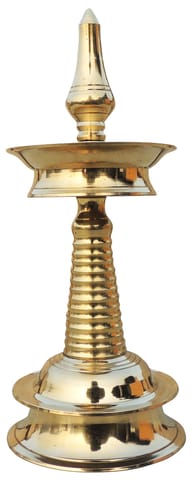 Brass Table Decor Round Kerala Fancy Deepak - 3.5*3.5*9 Inch (F716 E)