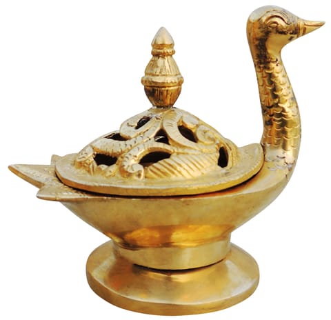 Brass Showpiece Duck Shape Loban, Bakhoor Dan (BS1681 D)