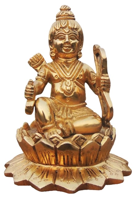 Brass Showpiece Ramlala God Idol Statue - 3.6*3.6*5 Inch (BS1682 C)