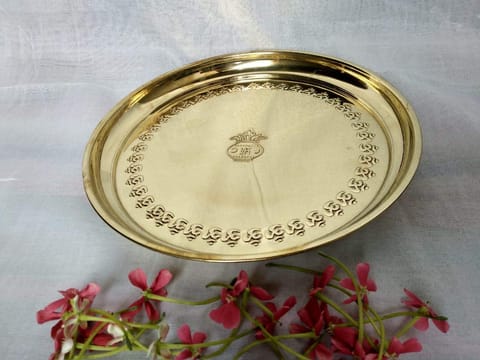 Pooja thali- 10*10*1 inch (BC180 D)