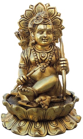 Brass Showpiece Ramlala God Idol Statue - 6*6.5*9 Inch (BS1682 G)