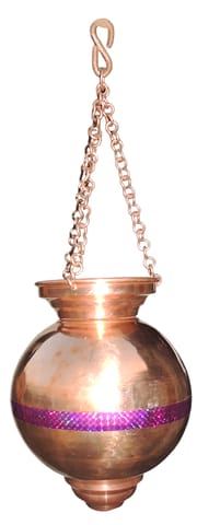 Copper Hanging Shiv Jaldhara - 7.5*7.5*10 Inch (Z599 F)